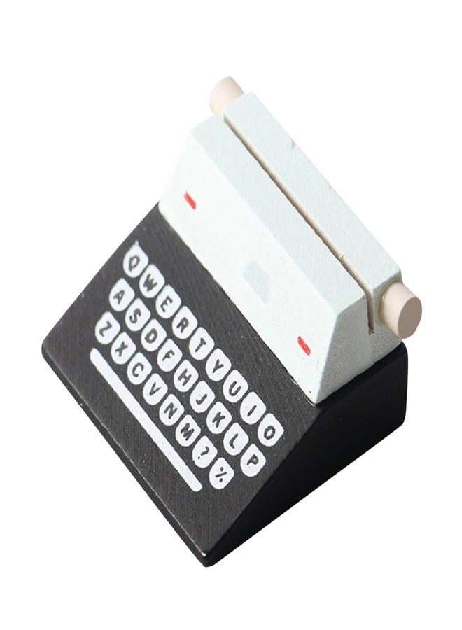 BCOATH Miniature Dollhouse Typewriter Model Retro Mini Typewriter Decor Vintage Style Small Scale Home Office Accessory - Image 1